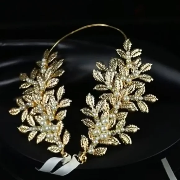 🆕 🚨2 article🚨Leaf Crown with ribbon & Arm Cuff - Picture 9 of 13